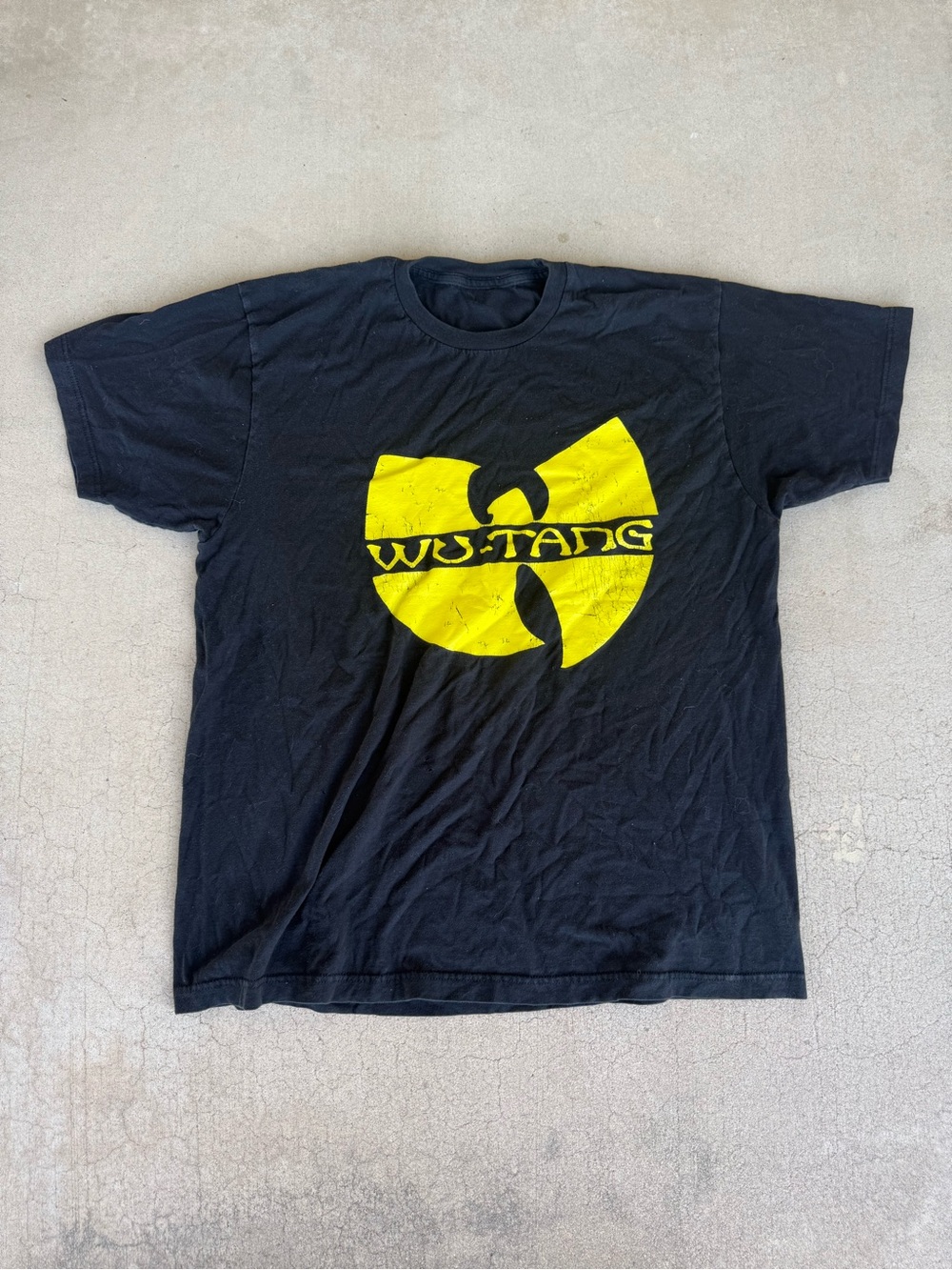 Wu-Tang Clan Logo Graphic T-Shirt Black Size Large